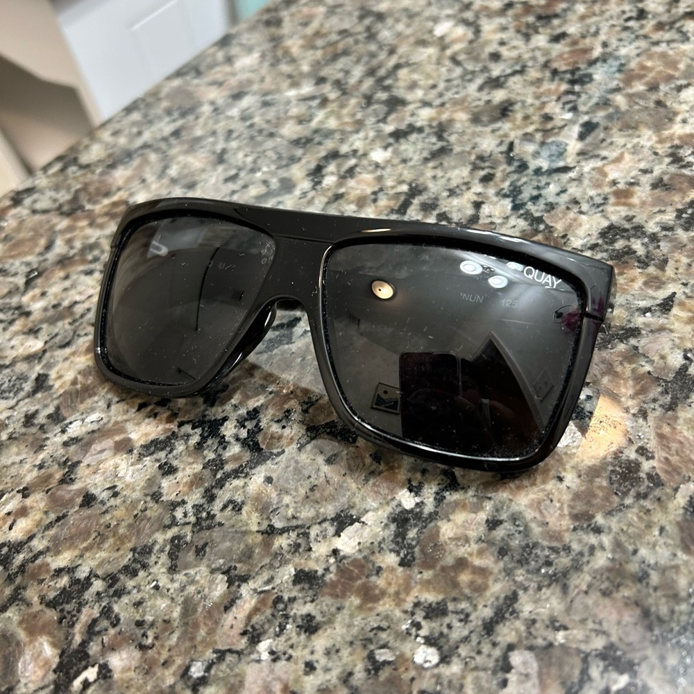 Quay Black Oversized Sunglasses
